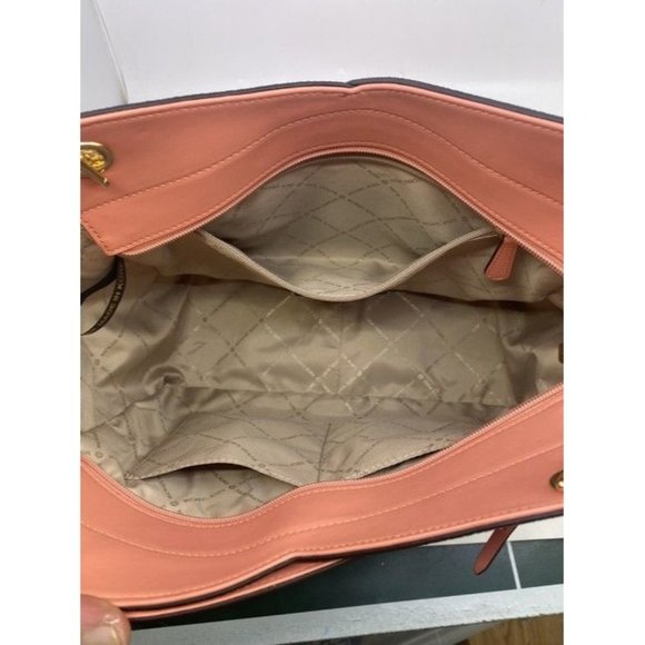 Michael Kors Jet Set Large Color Blcok Logo Coated Canvas Shoulder Bag - Picture 3 of 11